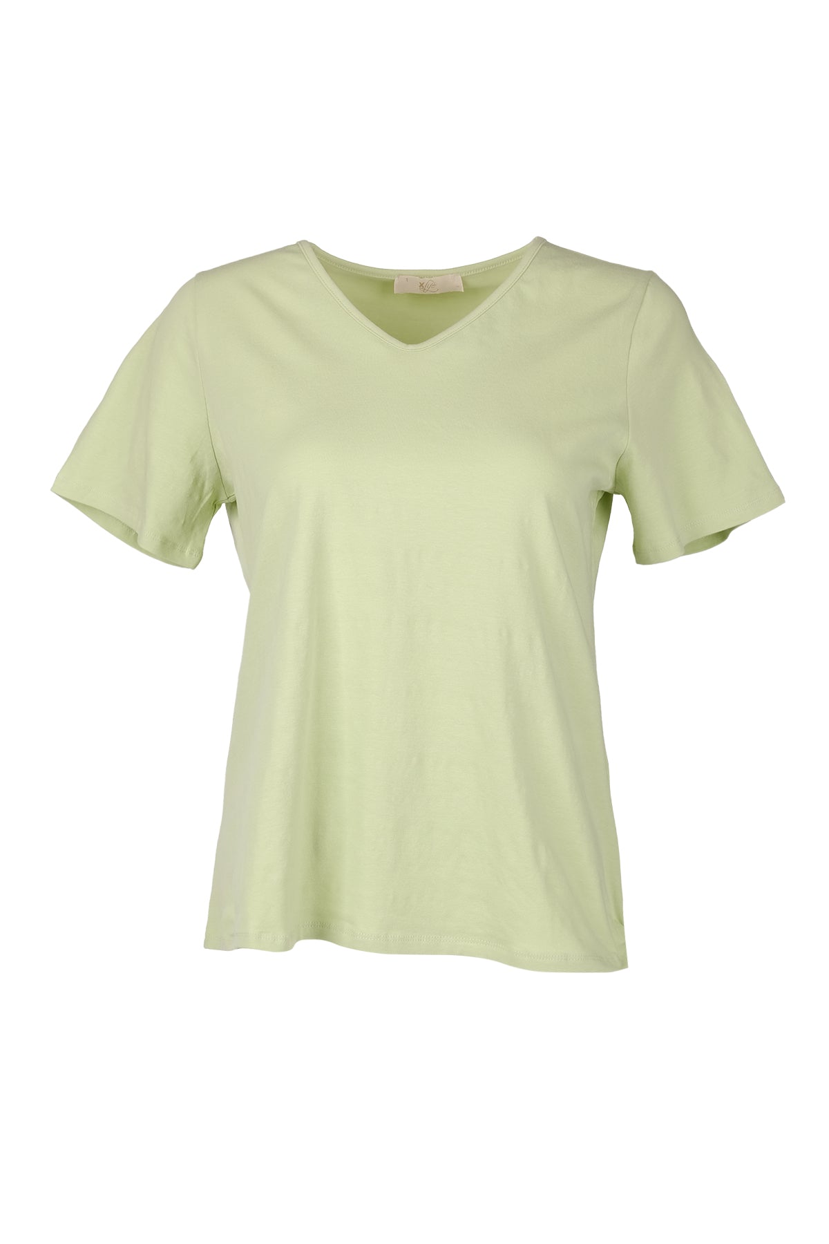 Vedi-bb Oversize V Yaka Kadın T-Shirt - Minimalist Stil
