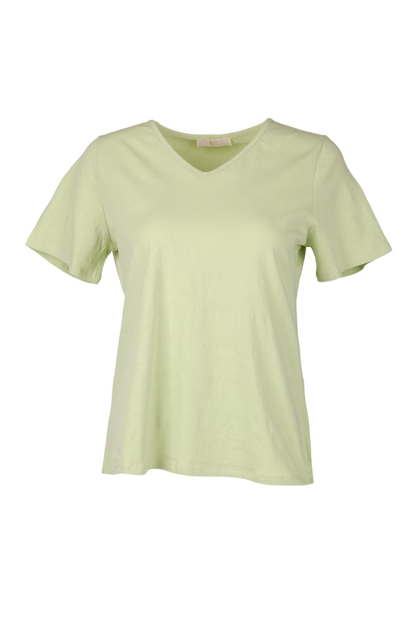 Vedi-bb Oversize V Yaka Kadın T-Shirt - Minimalist Stil