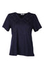Vedi-bb Minimalist V Yaka Taş Detaylı Kadın T-Shirt - Kısa Kol