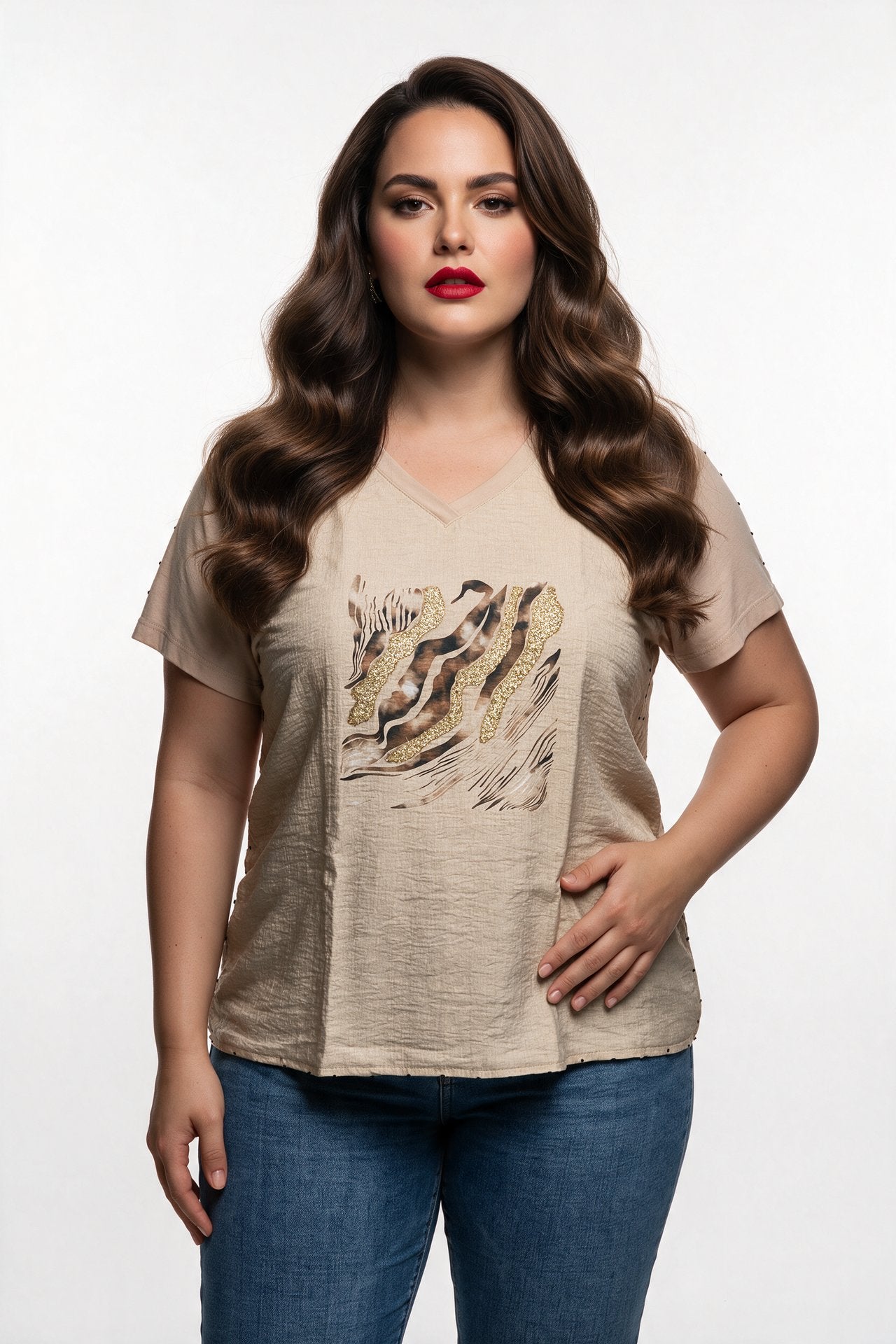 Vedi-bb Kadın T-Shirt 26XY7056 İkincil görsel