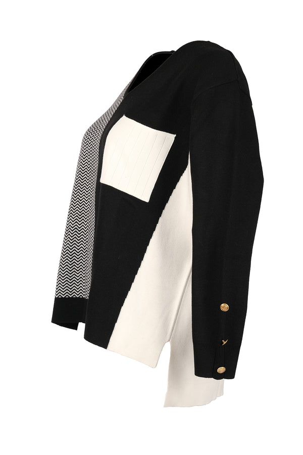 Vedi-bb Oversize V Yaka Triko Kazak - Minimalist Stil - Günlük