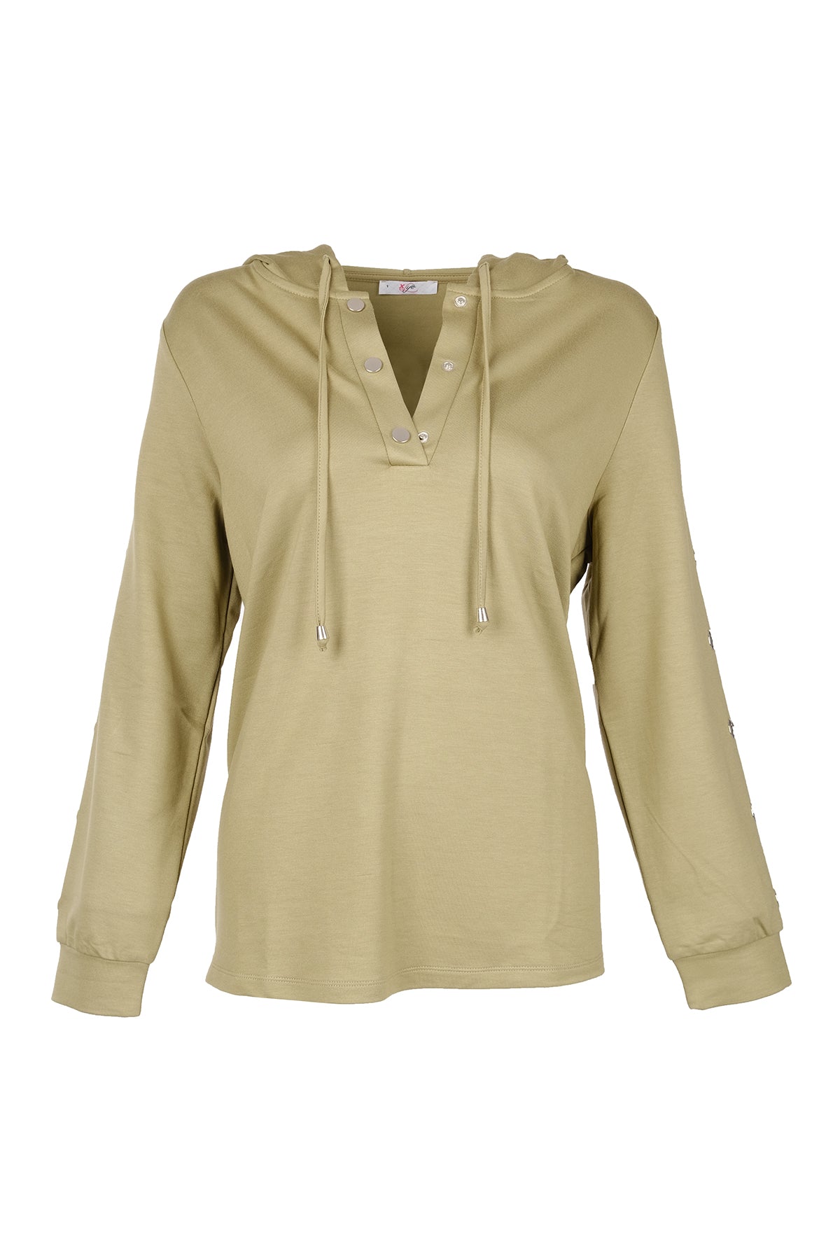Vedi-bb Oversize Kapüşonlu Uzun Kol Kadın Sweatshirt - Günlük Rahat Şık Translation missing: tr.content.product_image_secondary