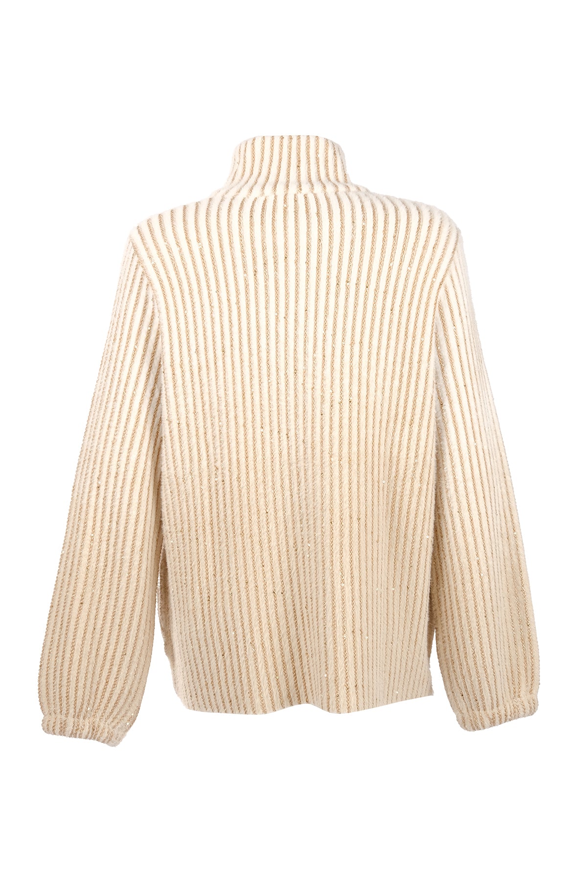 Vedi-bb Oversize Yüksek Yakalı Balon Kol Kadın Ceket - Minimalist Tarz