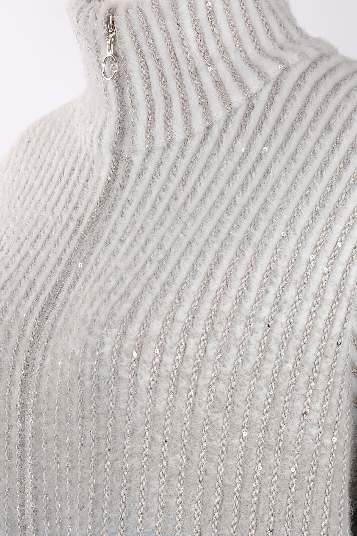Vedi-bb Oversize Yüksek Yakalı Balon Kol Kadın Ceket - Minimalist Tarz