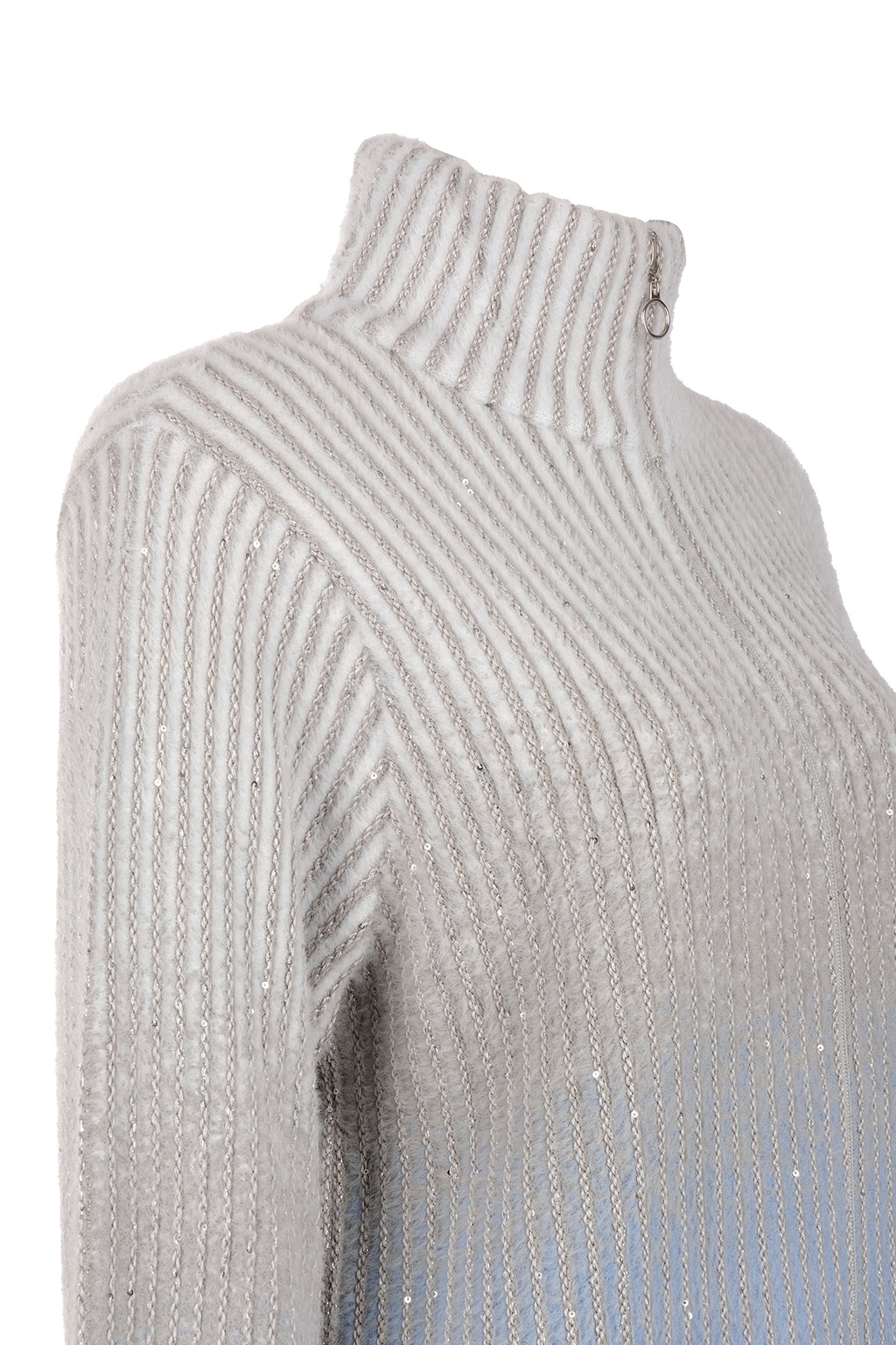 Vedi-bb Oversize Yüksek Yakalı Balon Kol Kadın Ceket - Minimalist Tarz