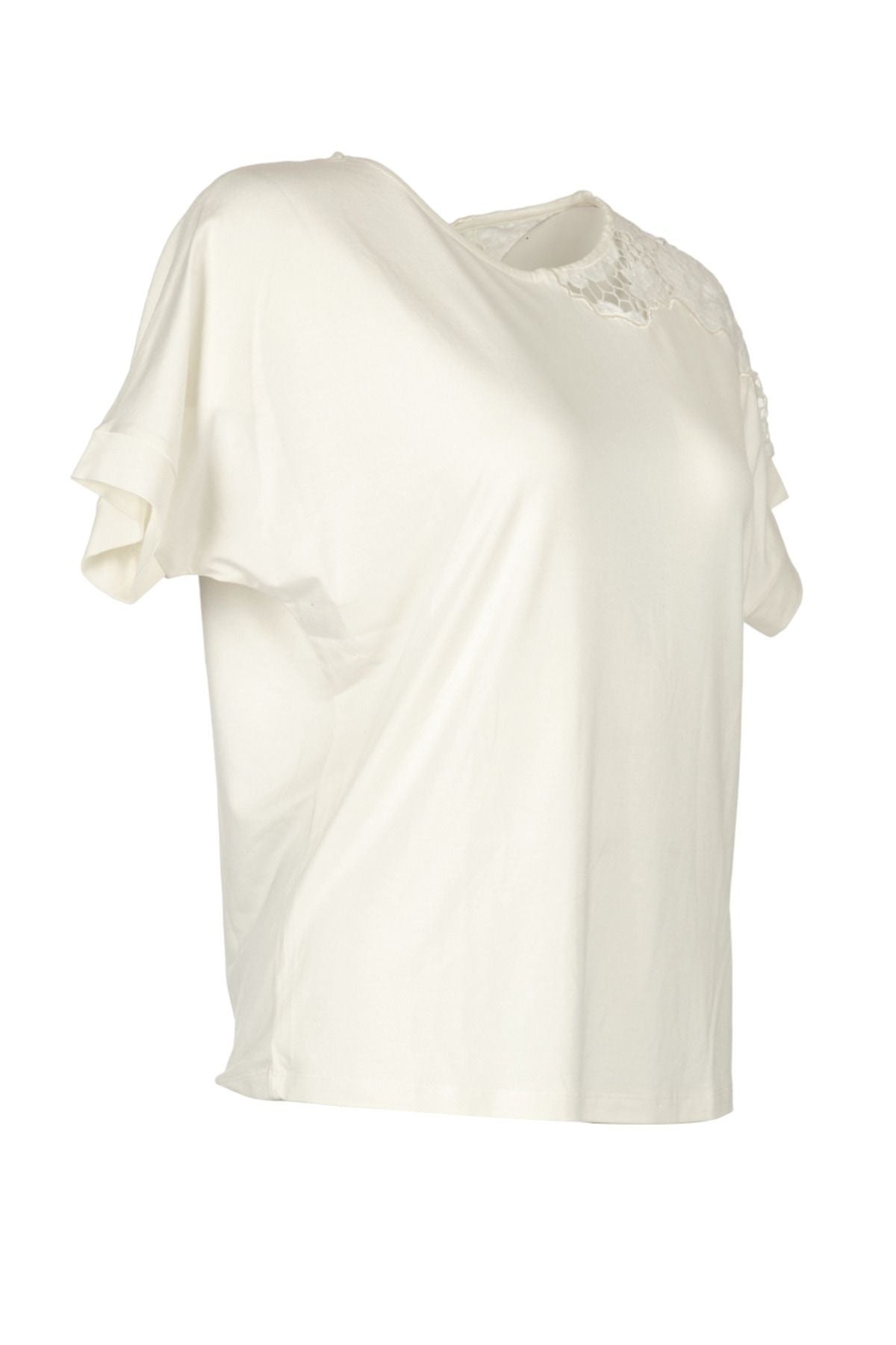 Vedi Oversize Dantelli Kadın Bluz - Minimalist Stil Translation missing: tr.content.product_image_secondary