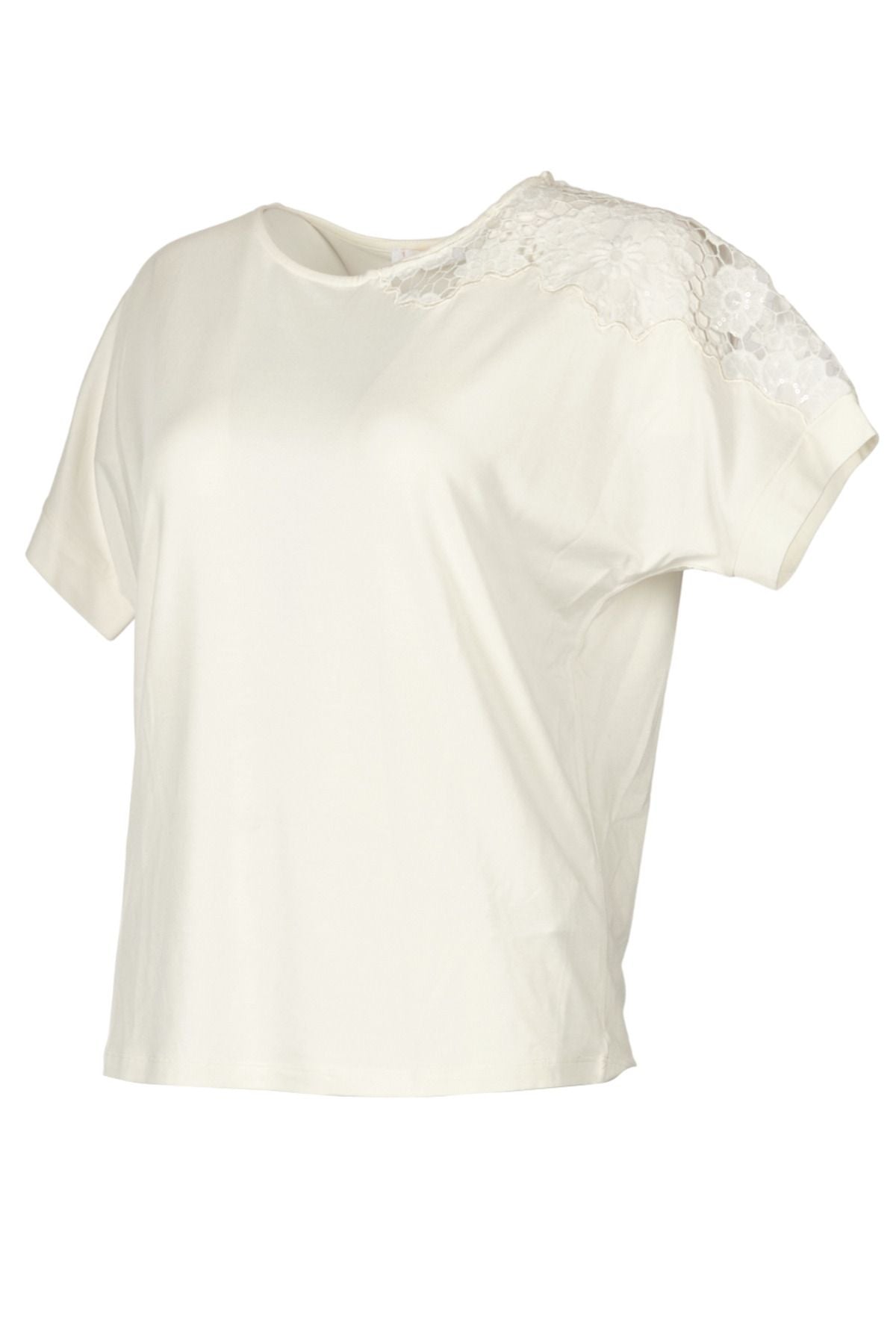 Vedi Oversize Dantelli Kadın Bluz - Minimalist Stil