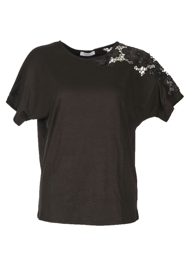 Vedi Oversize Dantelli Kadın Bluz - Minimalist Stil