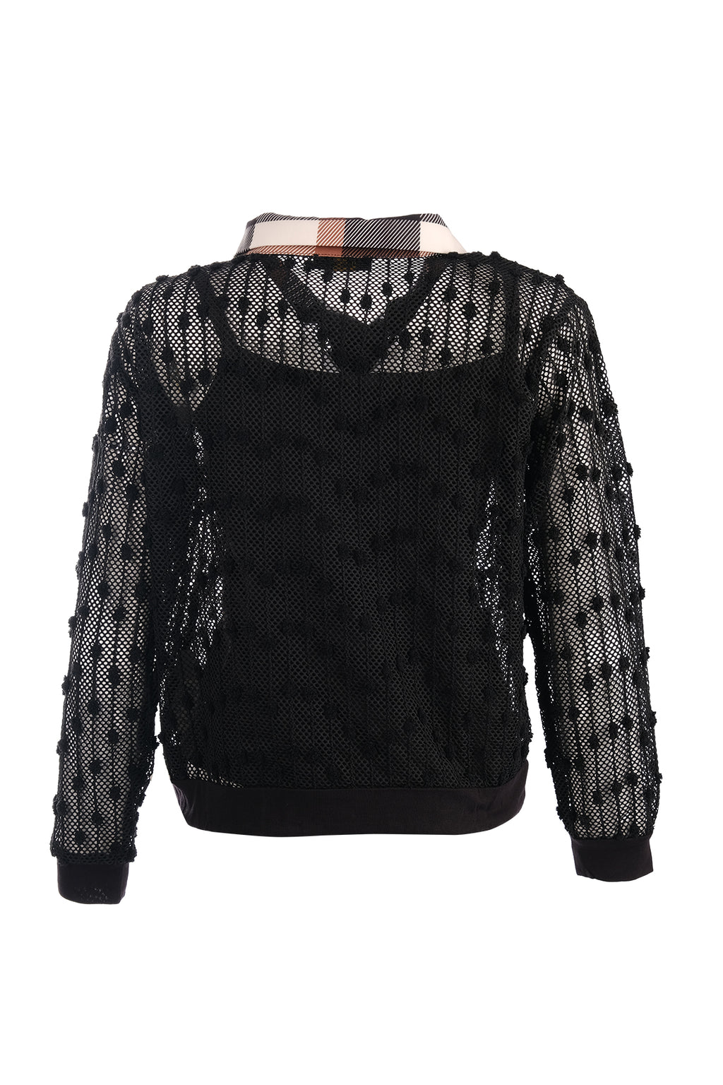 Vedi Oversize Uzun Kol Minimalist File Detaylı Kadın Bluz