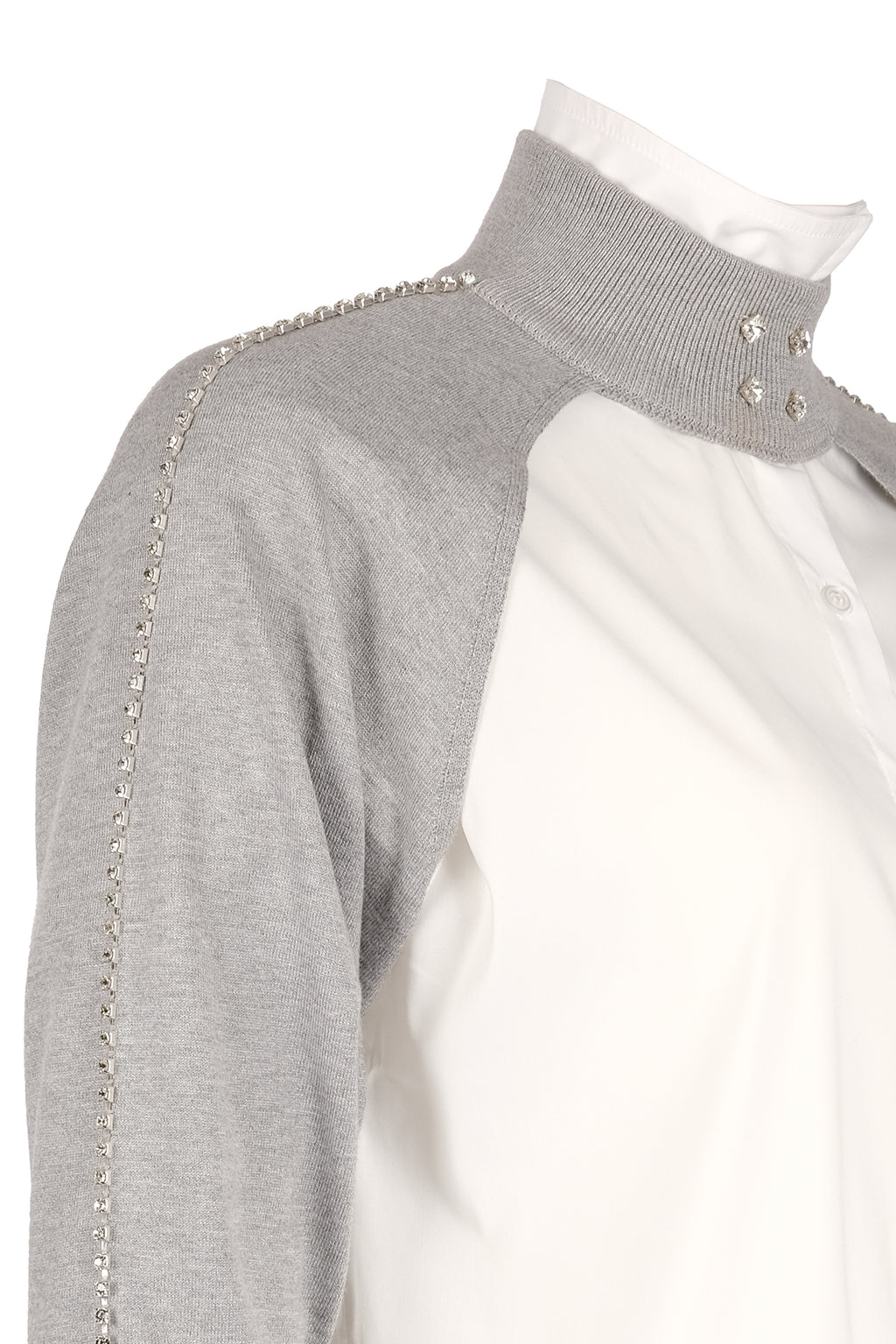 Vedi Oversize Boğazlı Uzun Kol Minimalist Kadın Bolero - VD4030