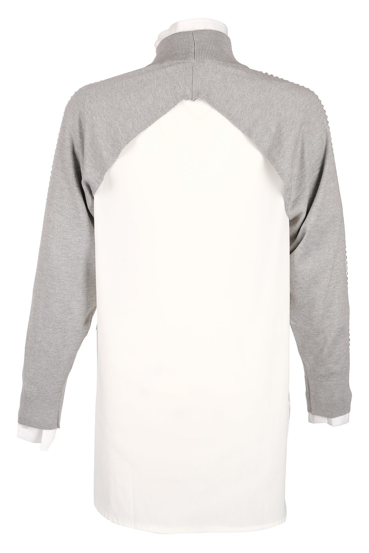 Vedi Oversize Boğazlı Uzun Kol Minimalist Kadın Bolero - VD4030