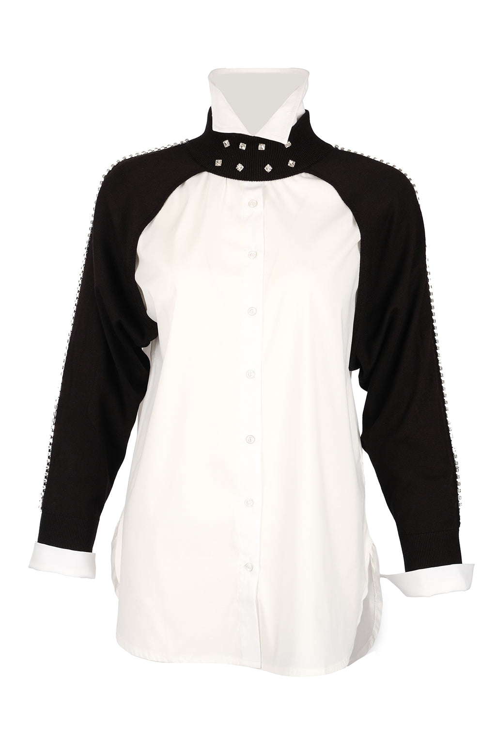 Vedi Oversize Boğazlı Uzun Kol Minimalist Kadın Bolero - VD4030