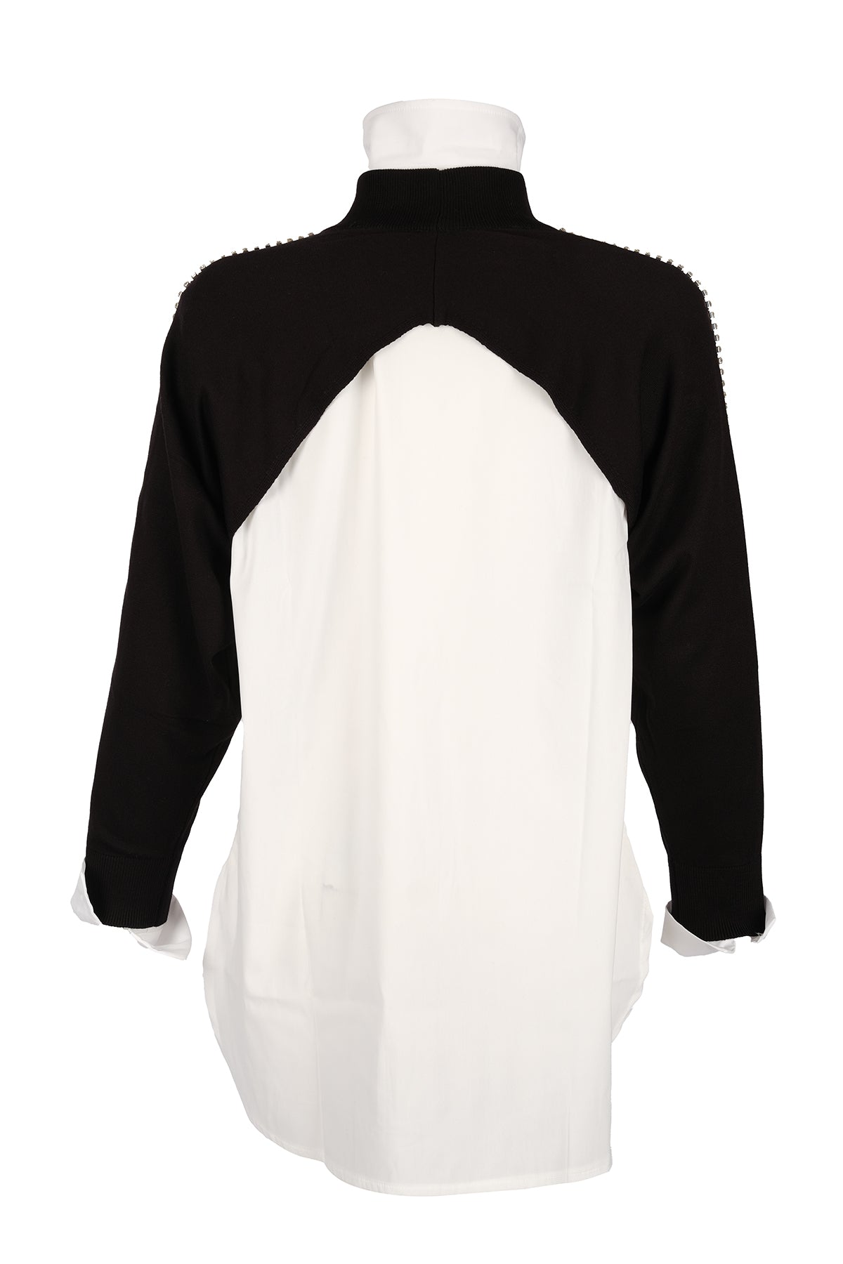 Vedi Oversize Boğazlı Uzun Kol Minimalist Kadın Bolero - VD4030