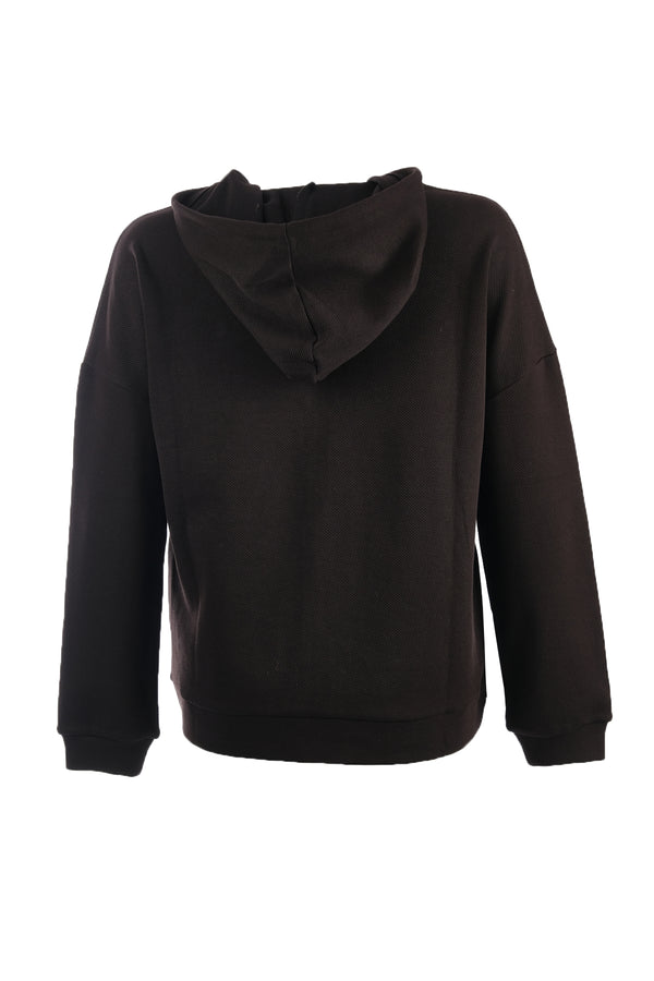 Vedi Oversize Kapüşonlu Minimalist Kadın Ceket - Kapitone Detaylı