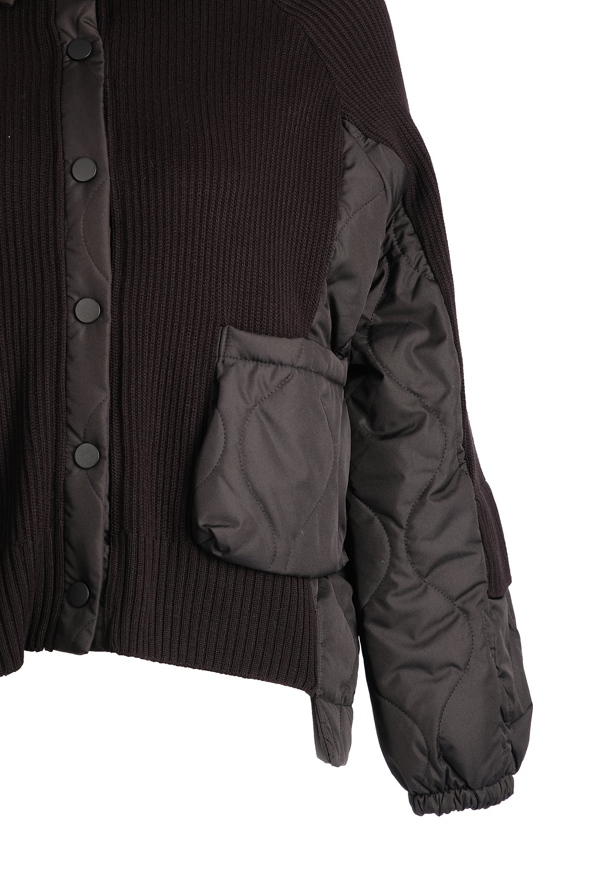 Vedi Oversize Crop Triko Kapitone Kadın Mont - Günlük Stil Translation missing: tr.content.product_image_secondary