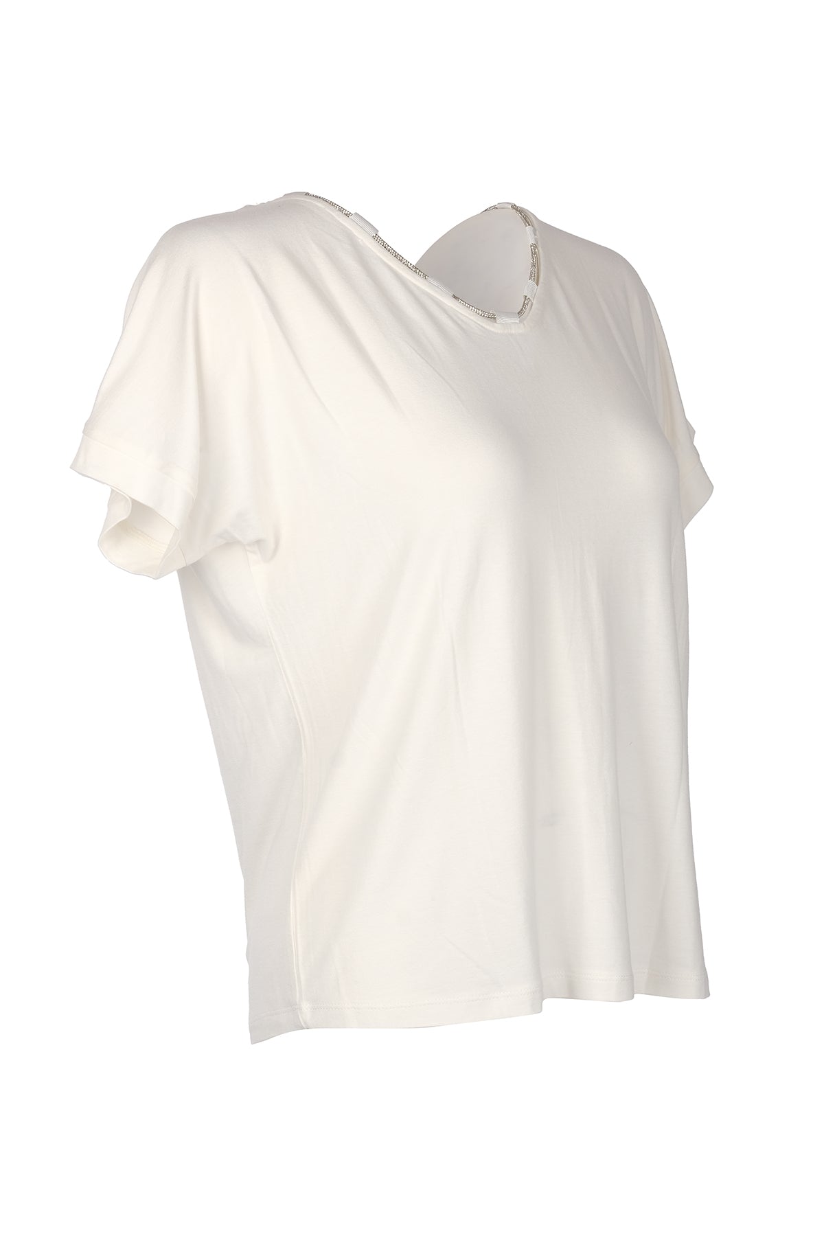 Vedi Oversize Minimalist Kadın T-Shirt - Kısa Kol Rahat Günlük Translation missing: tr.content.product_image_secondary