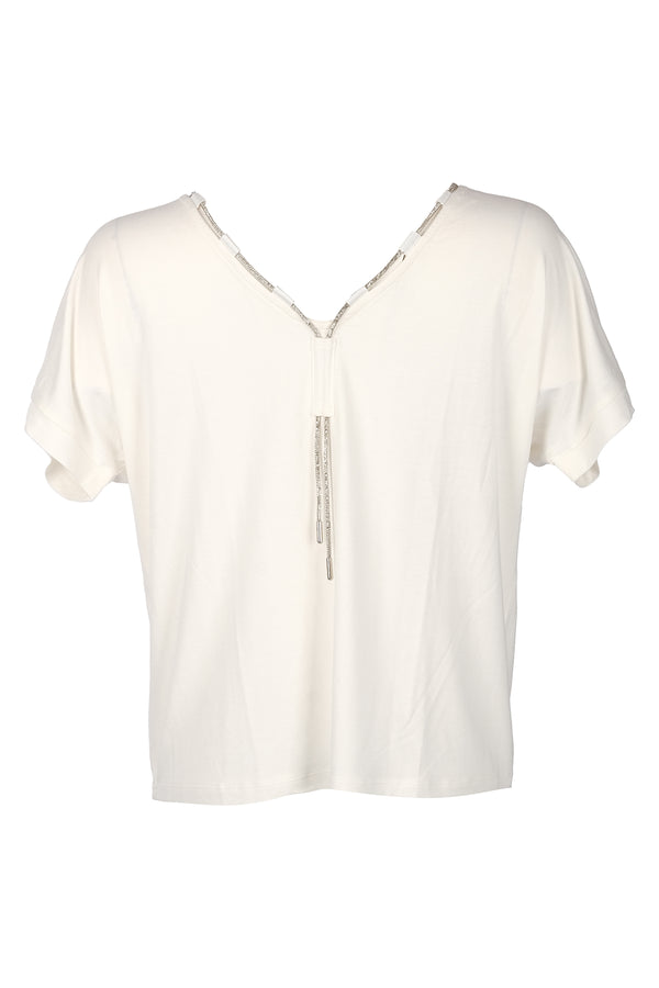 Vedi Oversize Minimalist Kadın T-Shirt - Kısa Kol Rahat Günlük