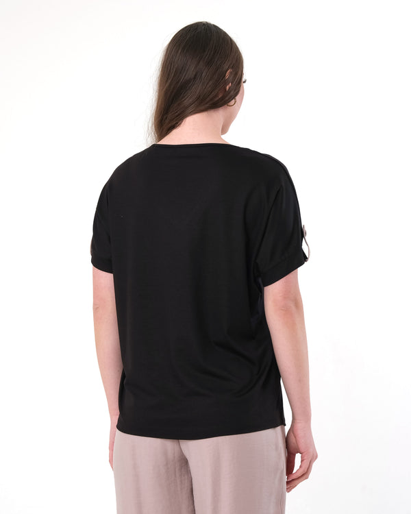 Vedi Oversize V Yaka Kadın T-Shirt - Minimalist Günlük