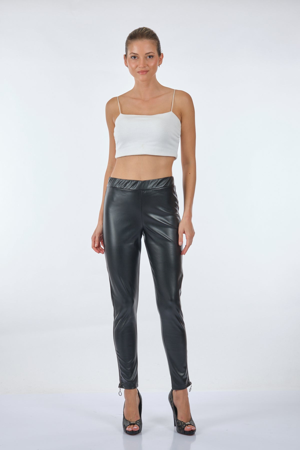 Vedi Minimalist Deri Tayt - Günlük & Gece - Slim Fit