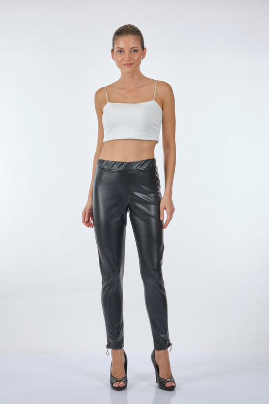 Vedi Minimalist Deri Tayt - Günlük & Gece - Slim Fit