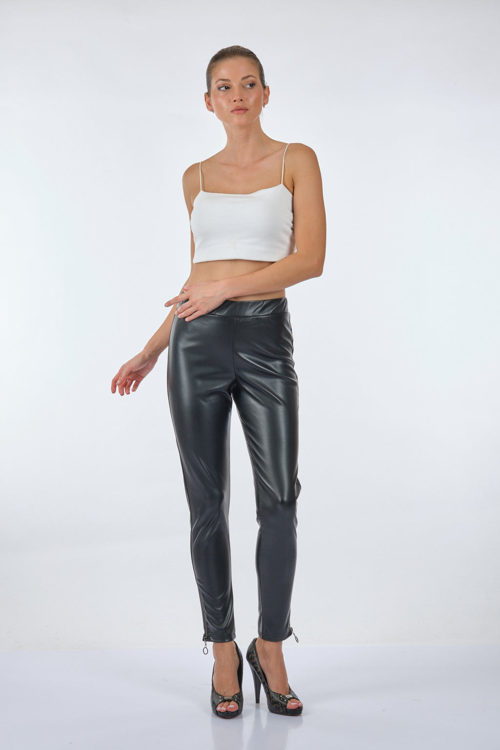 Vedi Minimalist Deri Tayt - Günlük & Gece - Slim Fit