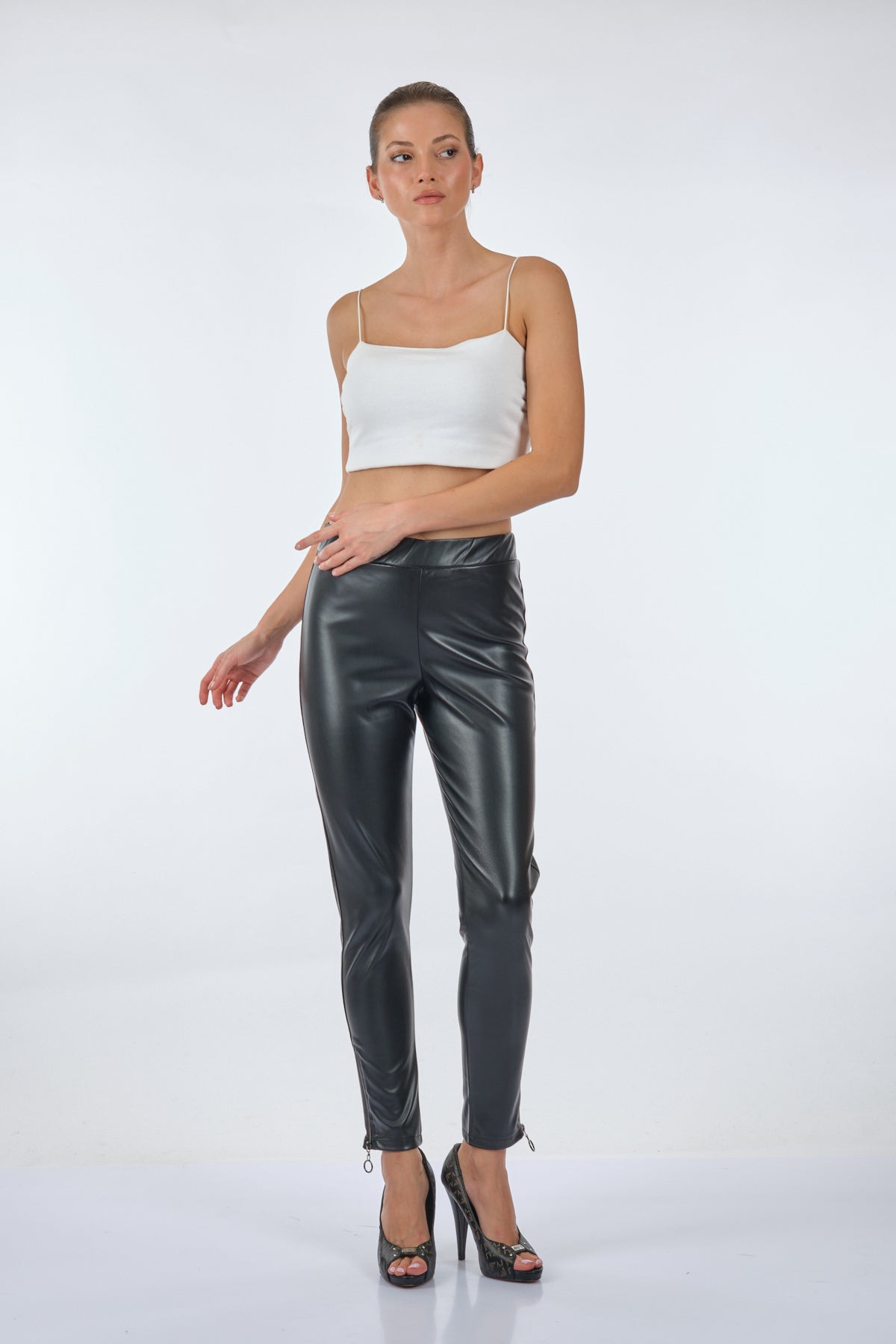 Vedi Minimalist Deri Tayt - Günlük & Gece - Slim Fit