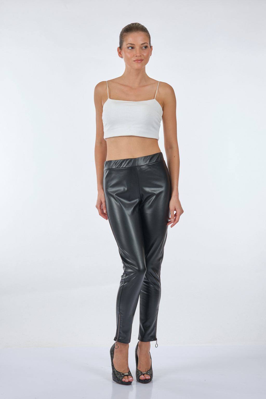 Vedi Minimalist Deri Tayt - Günlük & Gece - Slim Fit