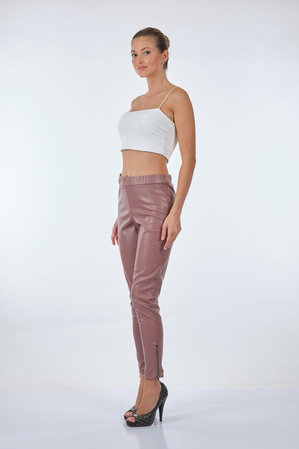 Vedi Minimalist Deri Tayt - Günlük & Gece - Slim Fit
