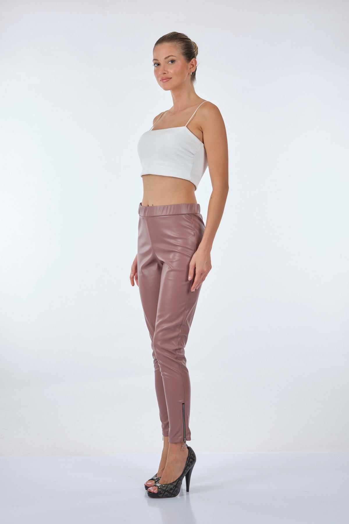 Vedi Minimalist Deri Tayt - Günlük & Gece - Slim Fit