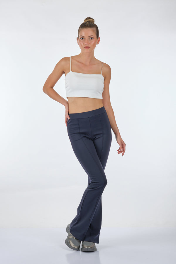 Vedi Minimalist Midi Flared Pantolon - Günlük & Şık Kombinler