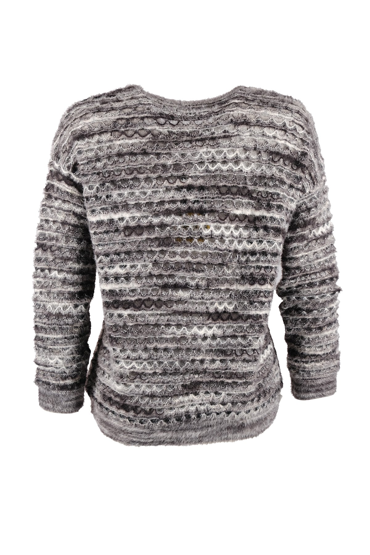 Vedi Minimalist Oversize 3/4 Kol Kadın Kazak - Günlük Kullanım