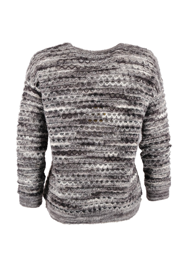 Vedi Minimalist Oversize 3/4 Kol Kadın Kazak - Günlük Kullanım