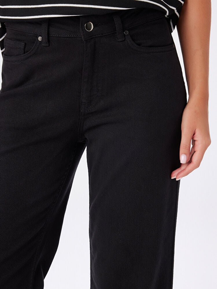 Wide Leg Fit Likralı Jean Pantolon UW27JPN011