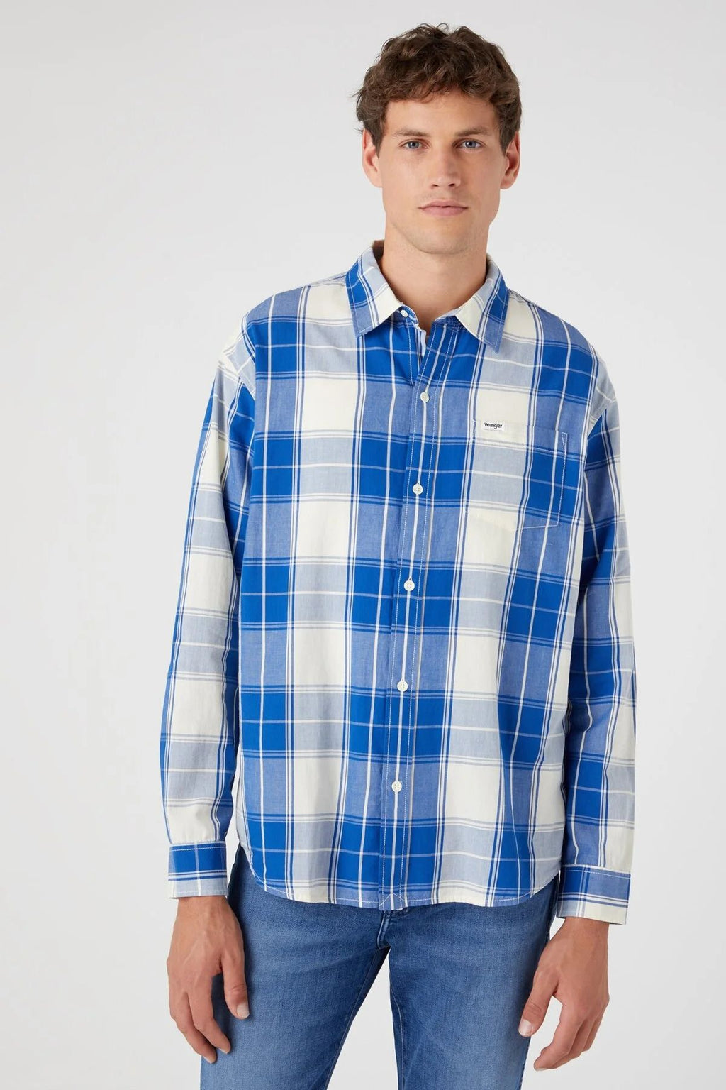 Wrangler Oversize Kareli Uzun Kol Erkek Gömleği - Günlük & Şık