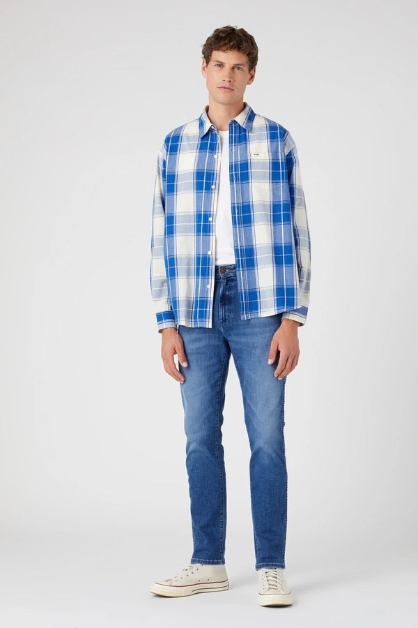 Wrangler Oversize Kareli Uzun Kol Erkek Gömleği - Günlük & Şık