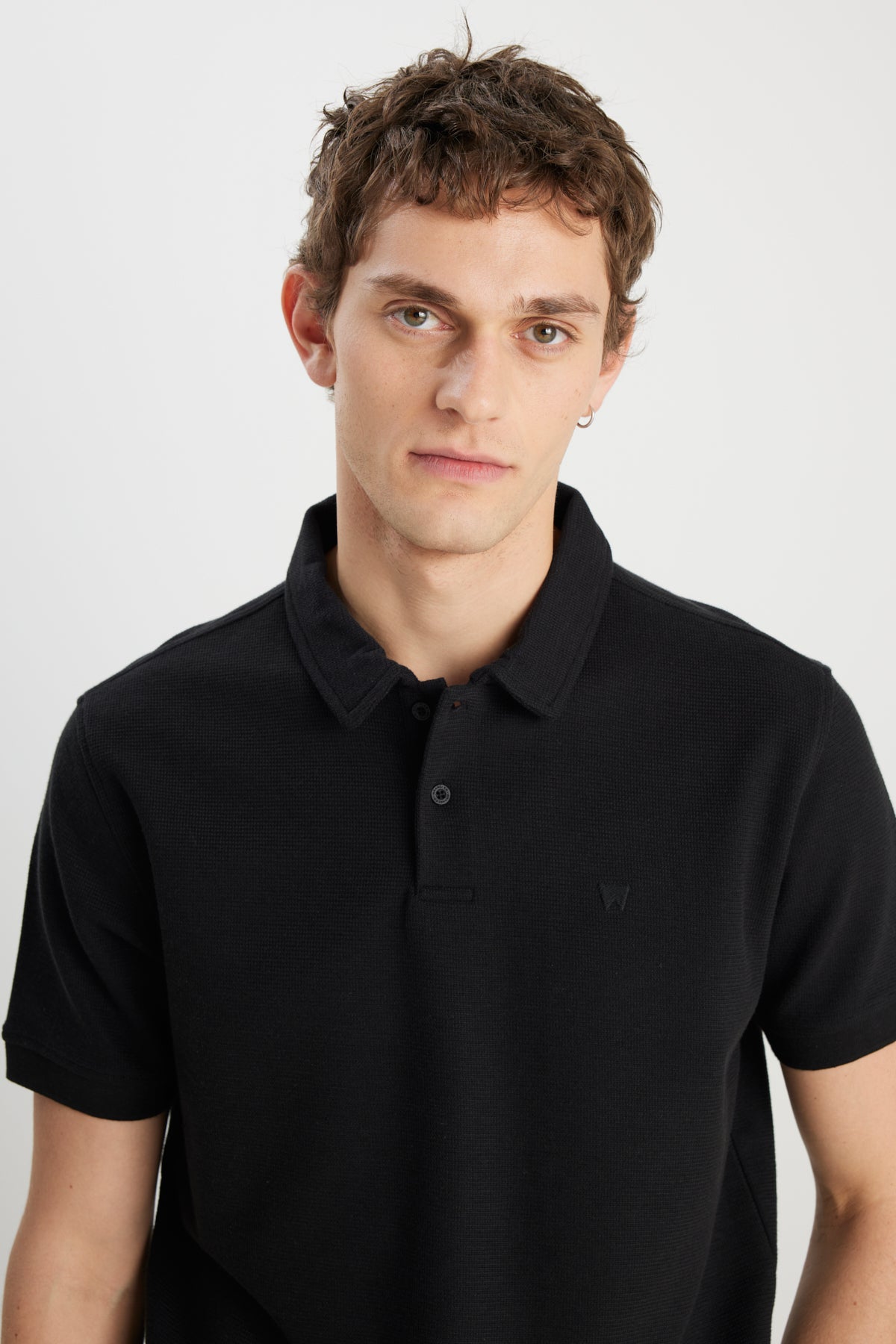 Wrangler Erkek Minimalist Polo Yaka Kısa Kol T-Shirt - Günlük Stil