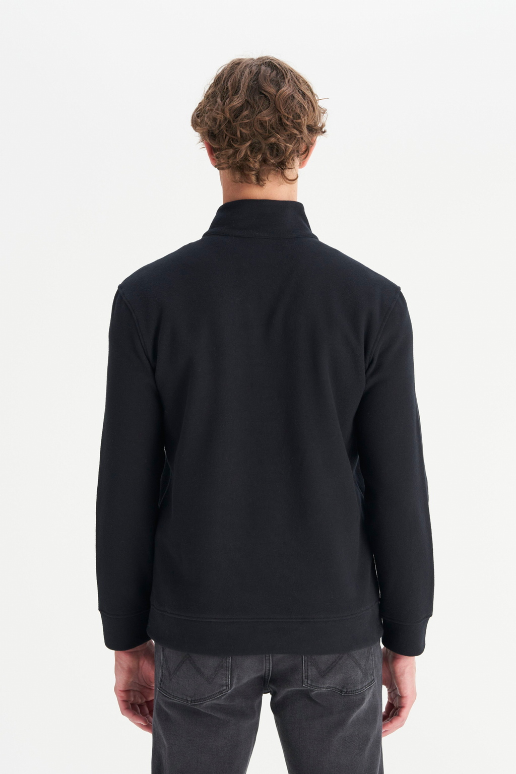 Wrangler Erkek Regular Fit Dik Yaka Fermuarlı Selanik Örgü Sweatshirt
