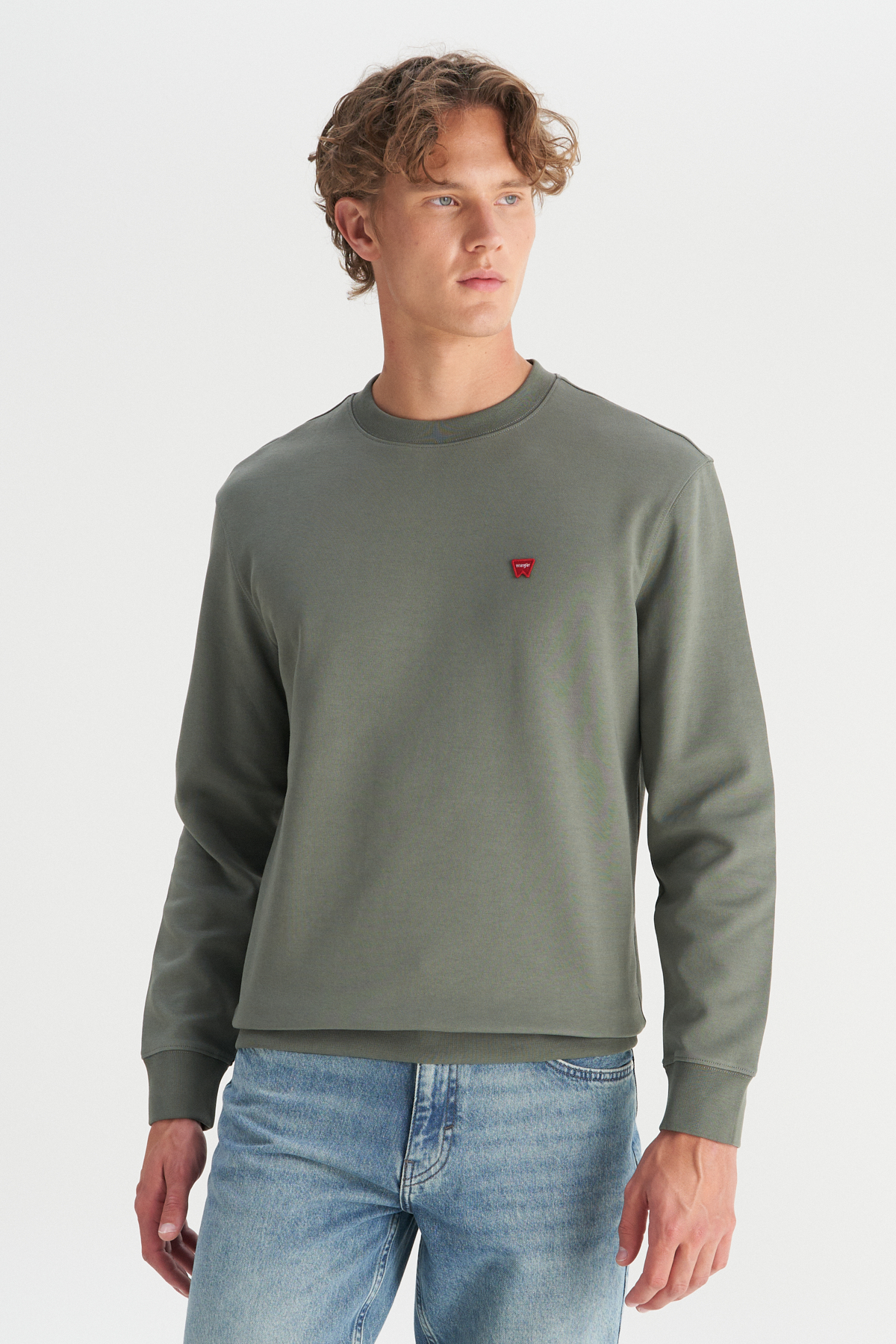 Wrangler Erkek Regular Fit Normal Kesim Bisiklet Yaka Logo Detaylı Sweatshirt Translation missing: tr.content.product_image_main