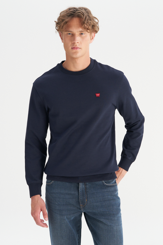 Wrangler Erkek Regular Fit Normal Kesim Bisiklet Yaka Logo Detaylı Sweatshirt