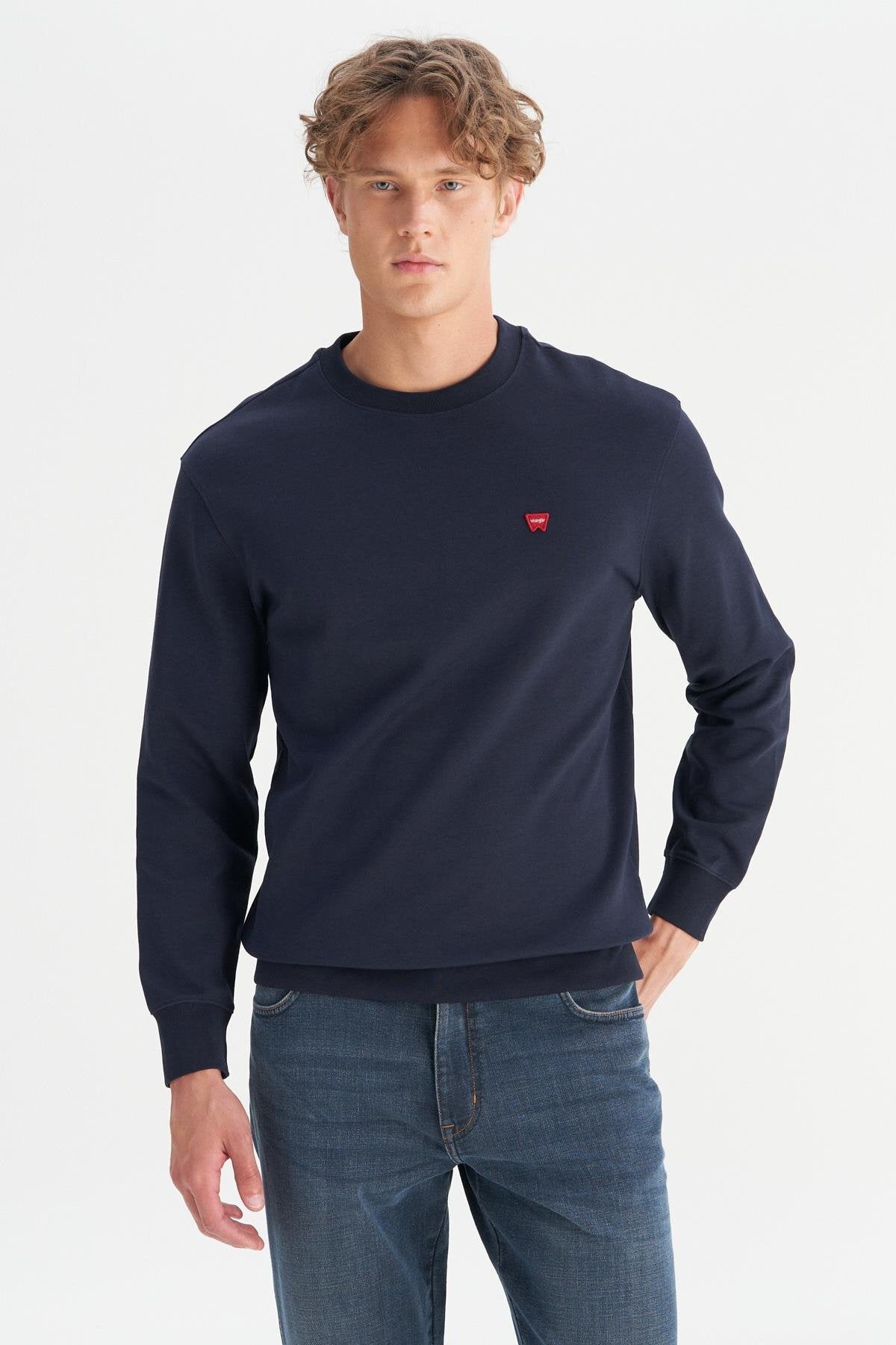 Wrangler Erkek Regular Fit Normal Kesim Bisiklet Yaka Logo Detaylı Sweatshirt Translation missing: tr.content.product_image_secondary