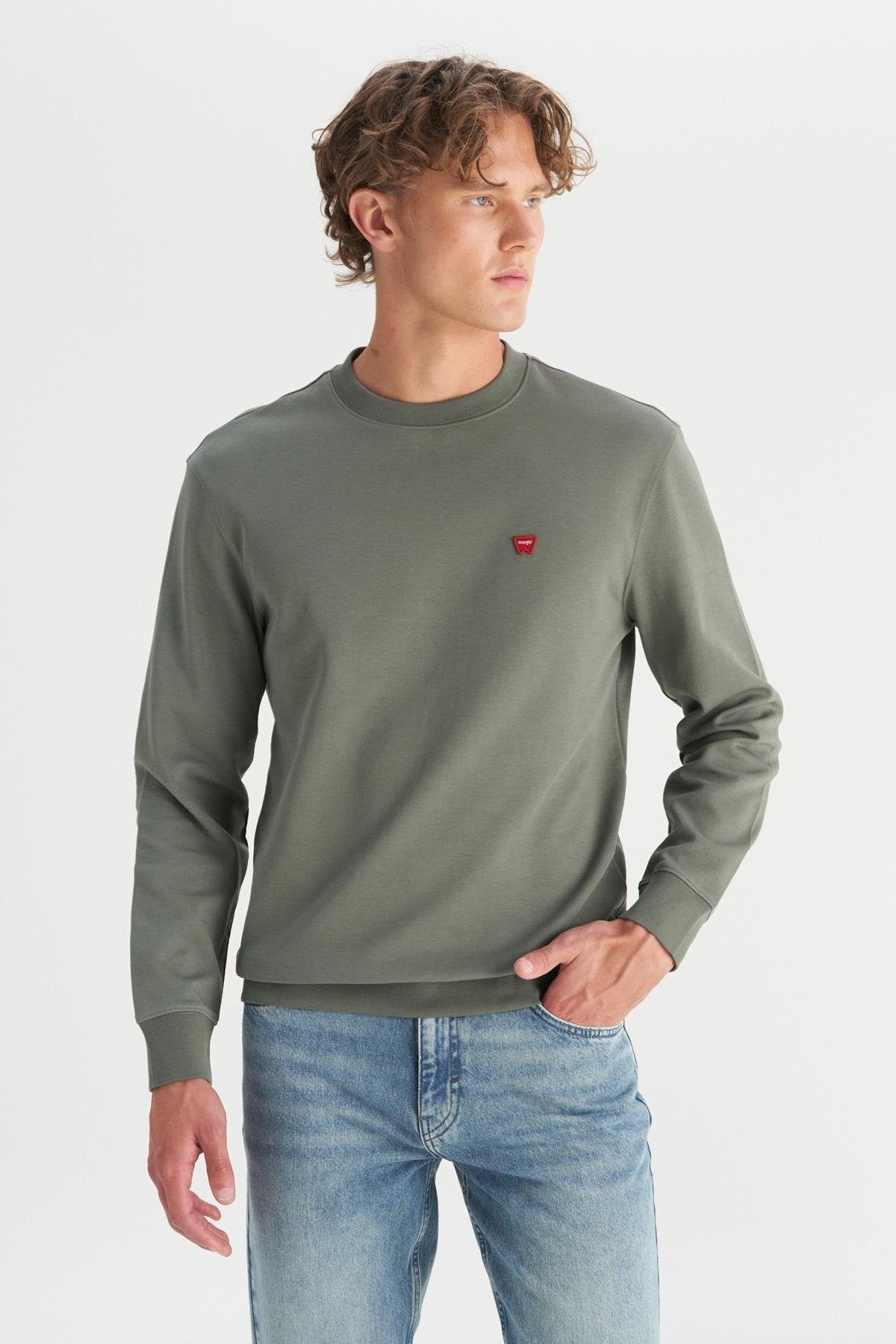 Wrangler Erkek Regular Fit Normal Kesim Bisiklet Yaka Logo Detaylı Sweatshirt Translation missing: tr.content.product_image_secondary