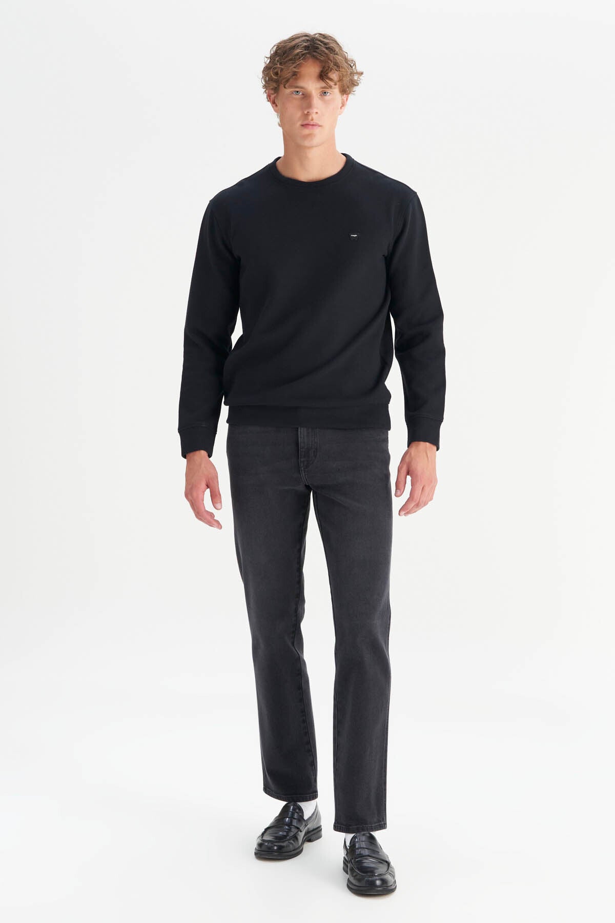 Wrangler Erkek Regular Fit Normal Kesim Bisiklet Yaka Selanik Örgü Sweatshirt
