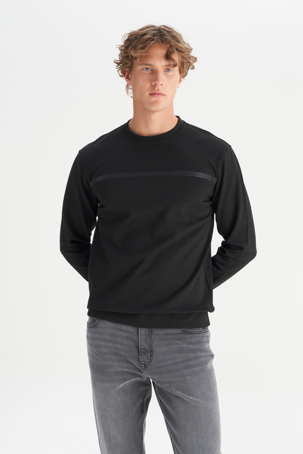 Wrangler Erkek Regular Fit Normal Kesim Bisiklet Yaka Sweatshirt