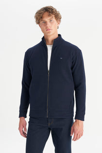 Wrangler Erkek Relaxed Fit Dik Yaka Fermuarlı Selanik Örgü Sweatshirt