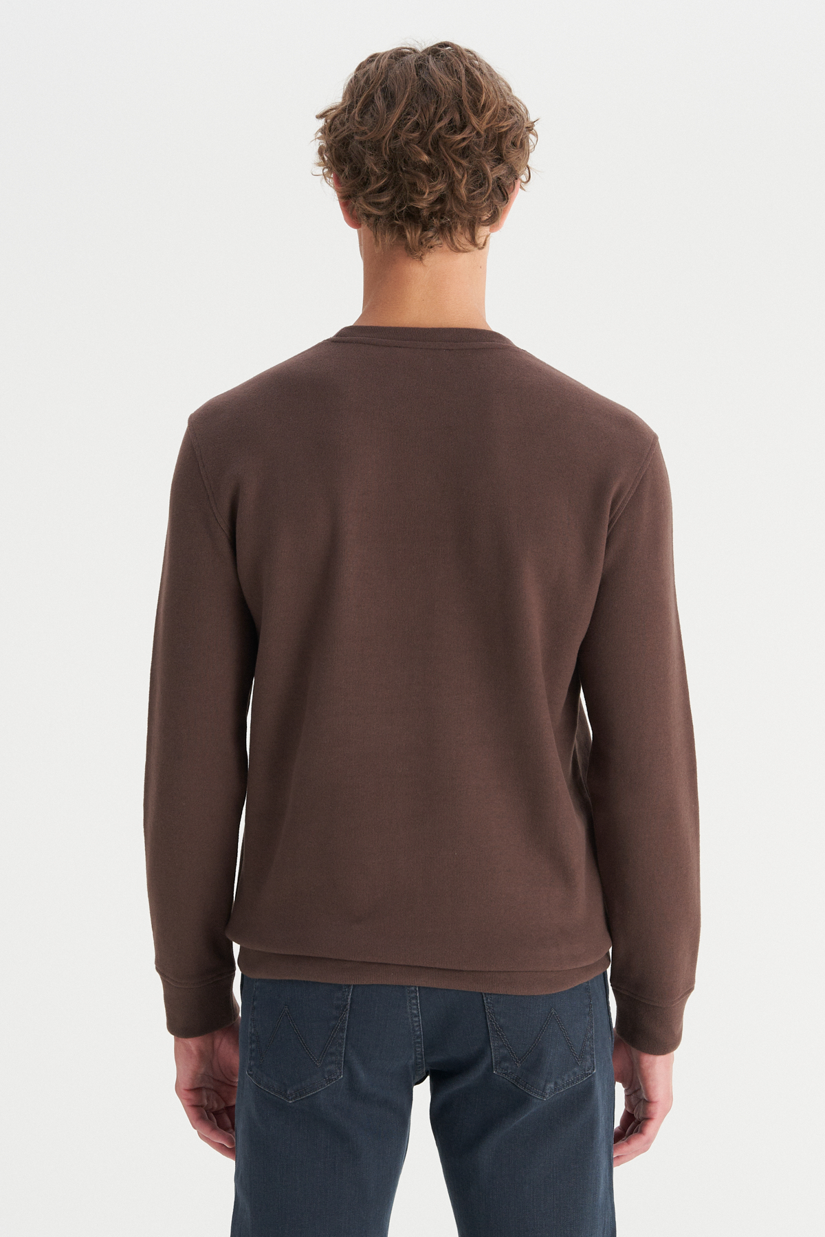 Wrangler Erkek Regular Fit Normal Kesim Bisiklet Yaka Selanik Örgü Sweatshirt