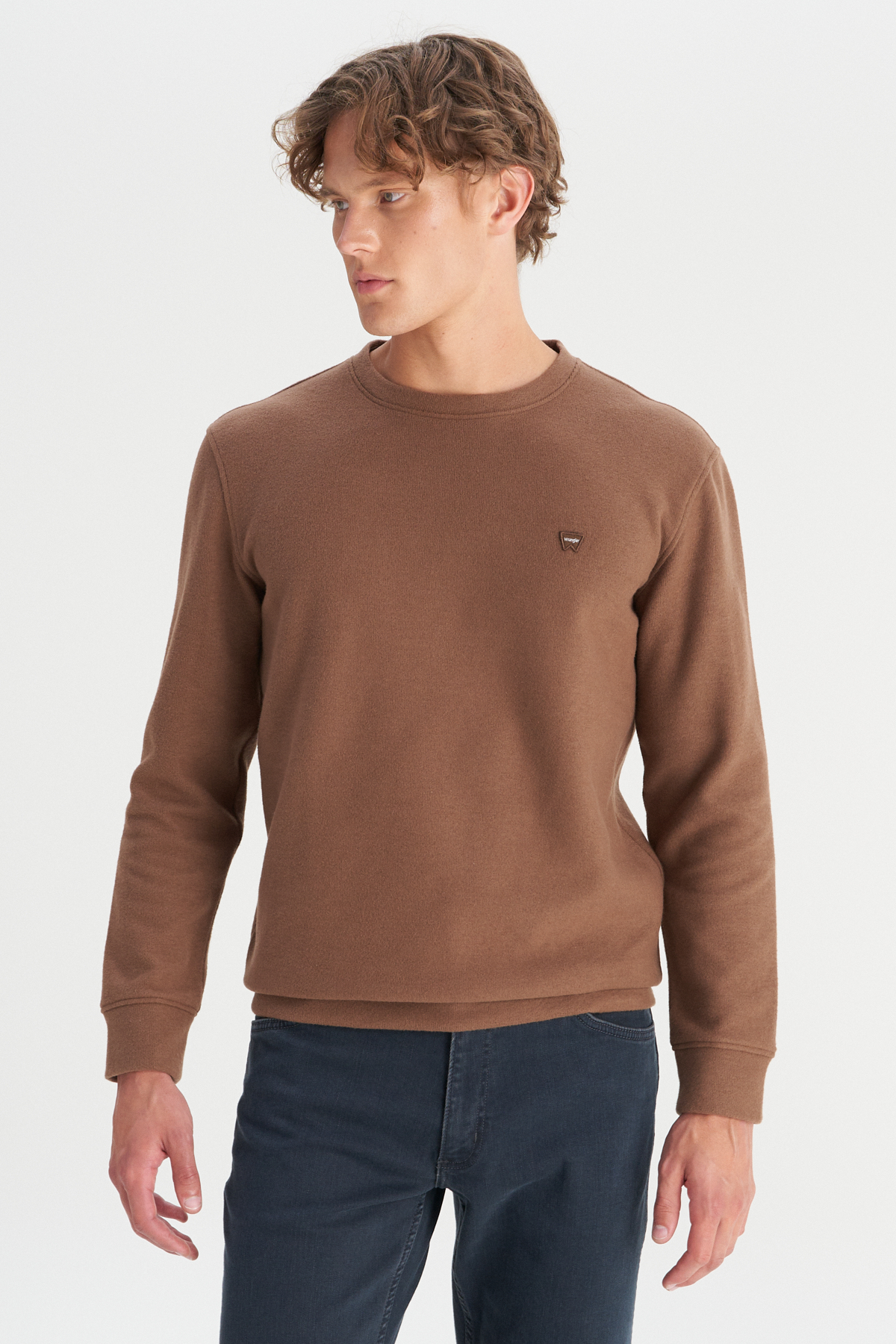 Wrangler Erkek Regular Fit Normal Kesim Bisiklet Yaka Selanik Örgü Sweatshirt Translation missing: tr.content.product_image_main