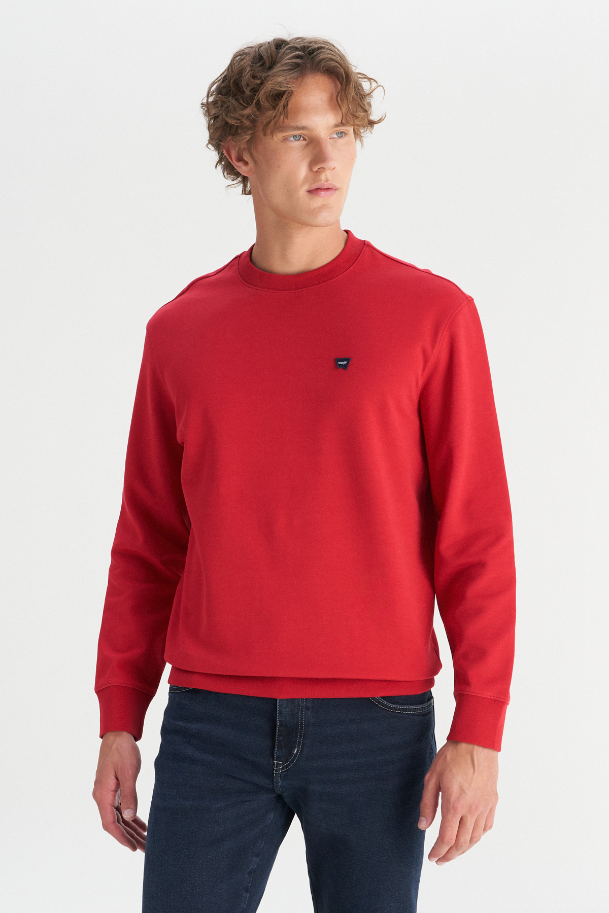 Wrangler Erkek Regular Fit Normal Kesim Bisiklet Yaka Logo Detaylı Sweatshirt Translation missing: tr.content.product_image_main