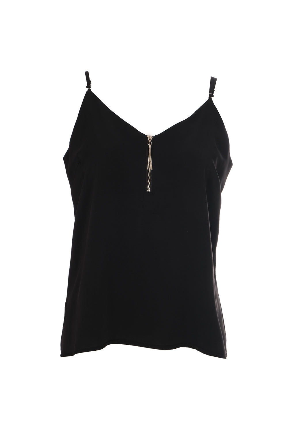 Ysatis V Yaka Fermuarlı Minimalist Crop Bluz - Günlük Şıklık