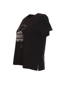 Ysatis Minimalist Oversize Kadın Bluz - Kısa Kol Yuvarlak Yaka