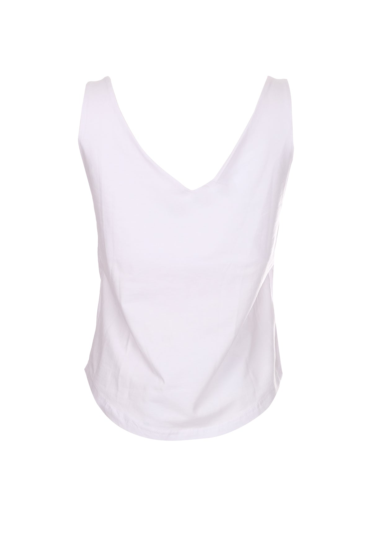 Ysatis Minimalist V Yaka Kolsuz Crop Bluz - Günlük Tarz
